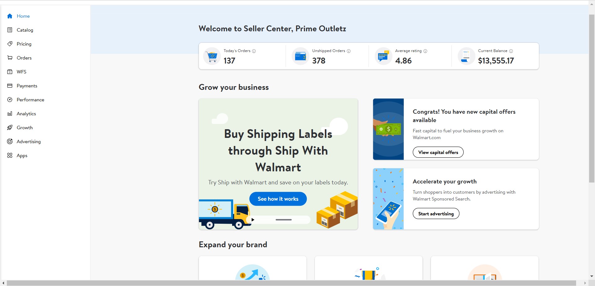 Walmart One Day Orders in USA Marketplace!